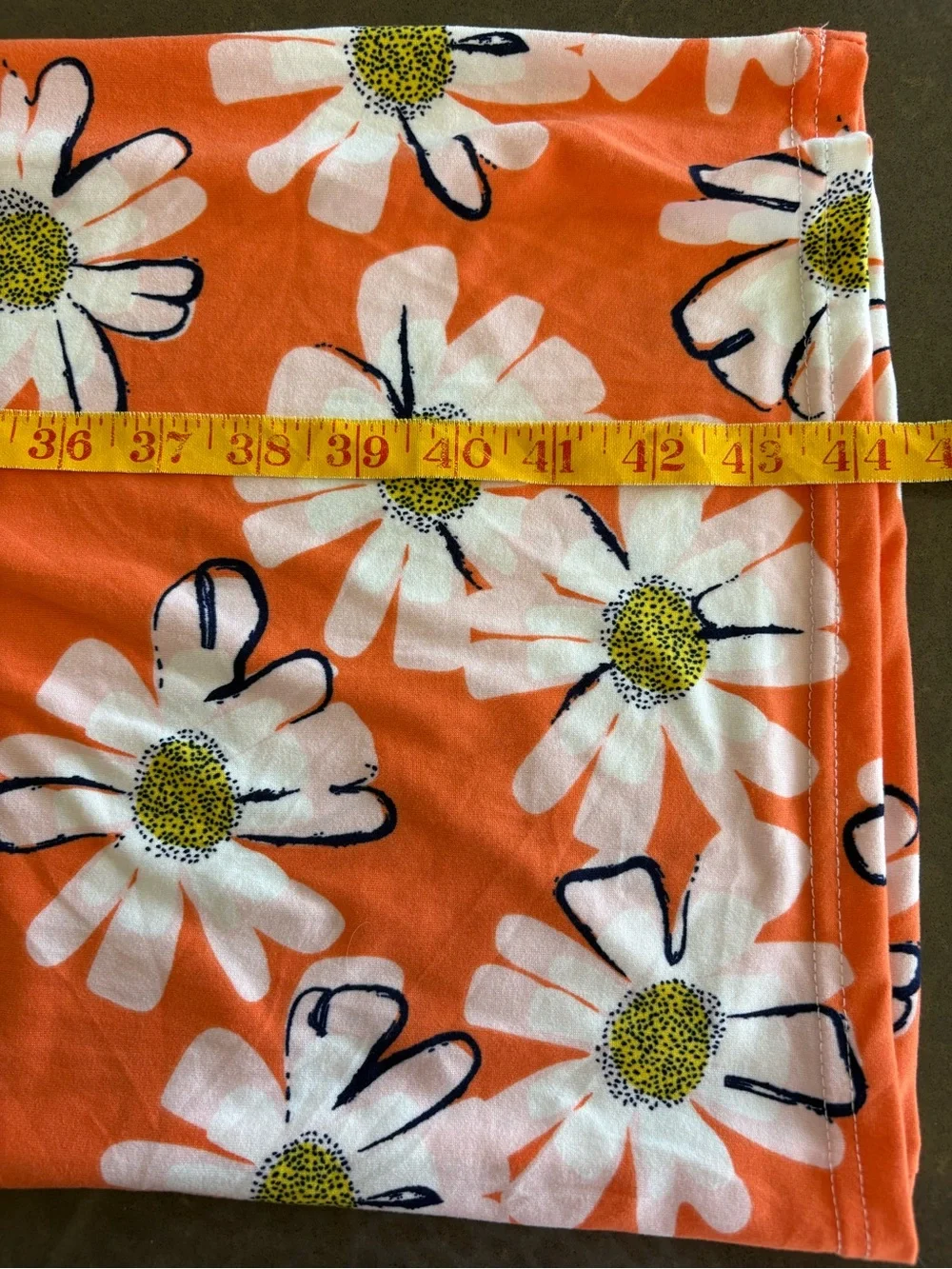 Hello Mello Lazy Daisy Orange White Lounge Pajama Pants Comfy Size Large/XL NWOT